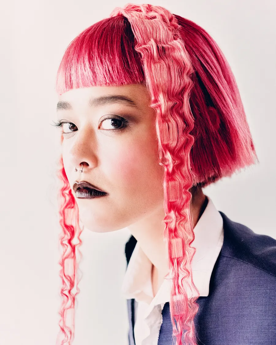 Hair Pleat — cheveu plissé au moule par Élodie Hue, série Estetica 2026
