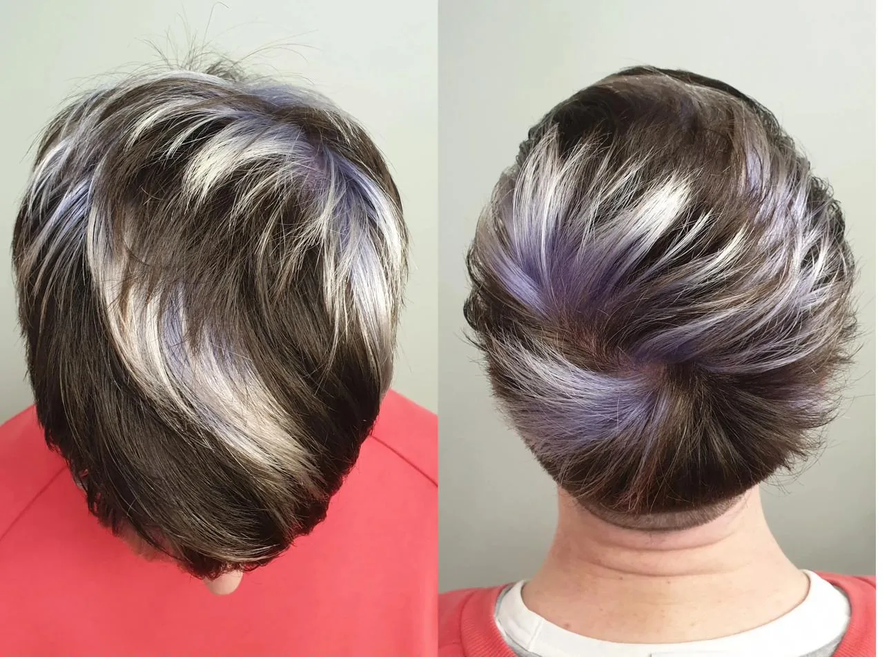 Placement violet coupe courte Paris